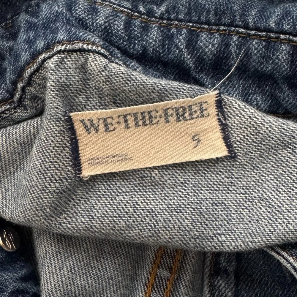 Free People We The Free Marci Denim Jumpsuit in High Noon Size Small - Picture 12 of 15